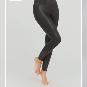 NWT Faux leather leggings by Spanx size M
